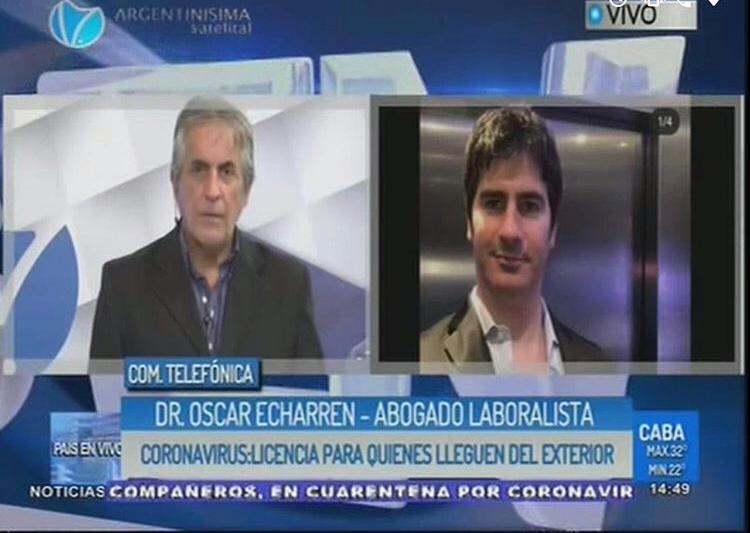 Coronavirus, licencia para quienes lleguen del exterior